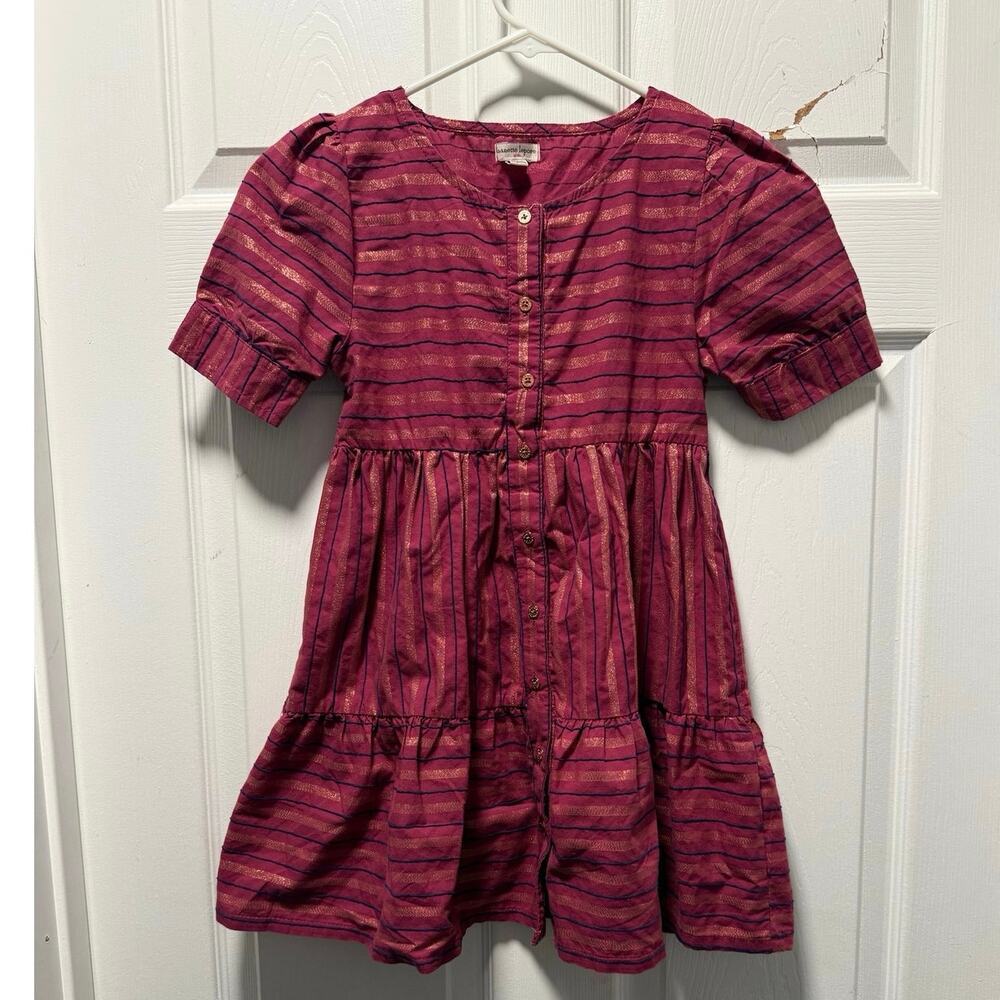 Nanette Lepore Button-down Tiered Mini Dress Girls 8